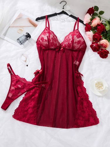 Damen babydoll dessous set - babydoll,