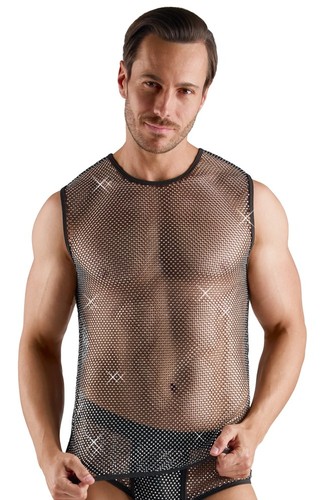 ärmelloses netz shirt - netz-shirt, –