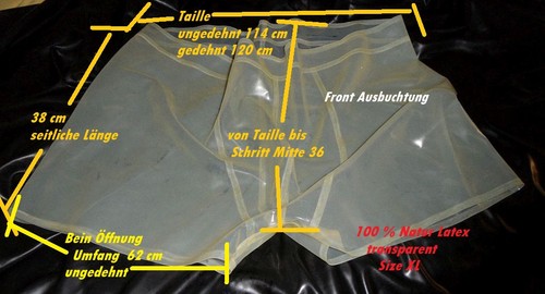 Latex rubber gummi shorts - rubber,