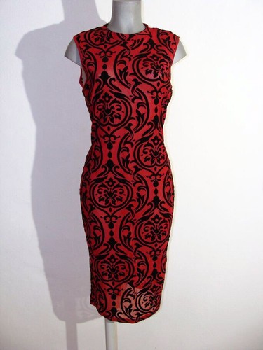 Chices rot schwarzes bodycon - rot,