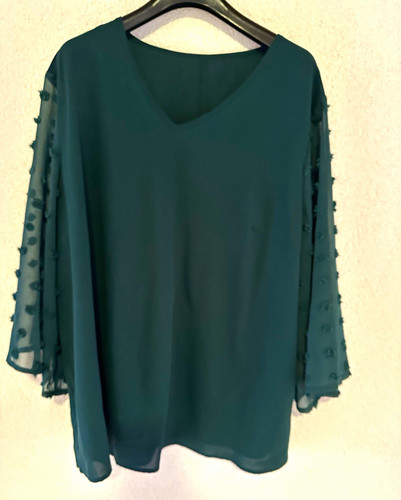 Shein curve damen bluse grün - curve,