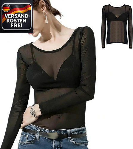 Damen mesh oberteile - mesh,