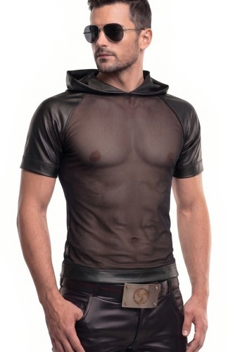 Herren kapuzen netzshirt - herren,