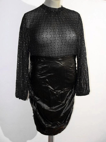 Sexy wetlook kleid schwarz mit - sexy,